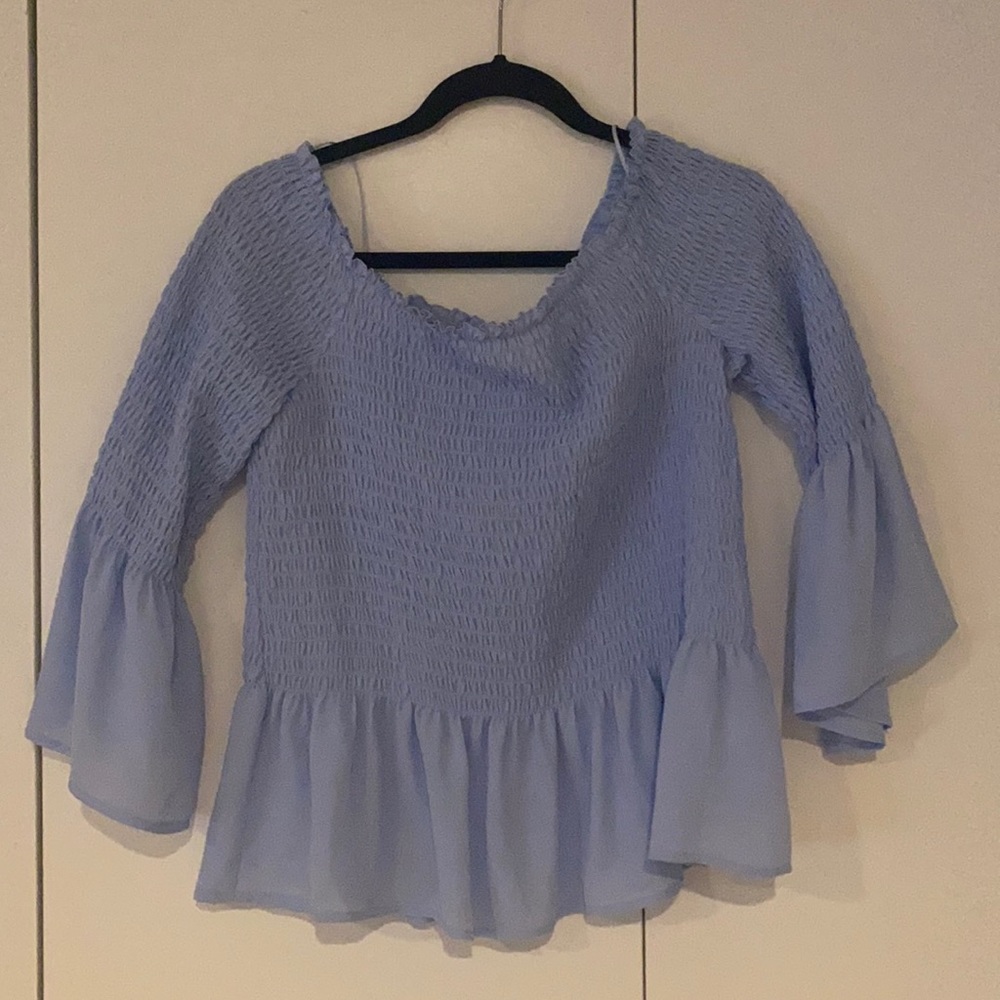 Blue shirt peplum XL